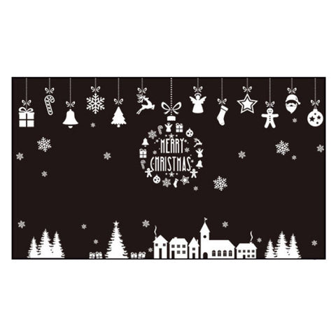Christmas Element Pattern Snowflake Self adhesive Removable Decorative Sticker for Home Office In Australia - Darrahopens