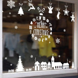 Christmas Element Pattern Snowflake Self adhesive Removable Decorative Sticker for Home Office In Australia - Darrahopens