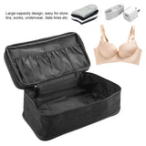Portable Travel Storage Organizer Waterproof Underwear Bra Socks Bag USB Case(Black) In Australia - Darrahopens