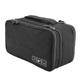 Portable Travel Storage Organizer Waterproof Underwear Bra Socks Bag USB Case(Black) In Australia - Darrahopens
