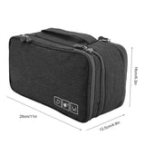 Portable Travel Storage Organizer Waterproof Underwear Bra Socks Bag USB Case(Black)
