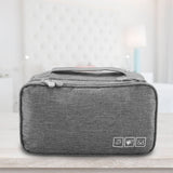 Portable Travel Storage Organizer Waterproof Underwear Bra Socks Bag USB Case(Grey) In Australia - Darrahopens