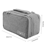 Portable Travel Storage Organizer Waterproof Underwear Bra Socks Bag USB Case(Grey) In Australia - Darrahopens