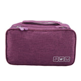 Portable Travel Storage Organizer Waterproof Underwear Bra Socks Bag USB Case(Purple) In Australia - Darrahopens