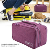 Portable Travel Storage Organizer Waterproof Underwear Bra Socks Bag USB Case(Purple) In Australia - Darrahopens
