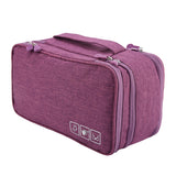 Portable Travel Storage Organizer Waterproof Underwear Bra Socks Bag USB Case(Purple) In Australia - Darrahopens