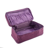 Portable Travel Storage Organizer Waterproof Underwear Bra Socks Bag USB Case(Purple)