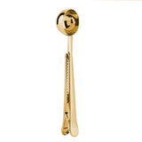 2 in 1 Multifunctional Coffee Spoon Stainless Steel Scoop with Sealing Clamp Clip
