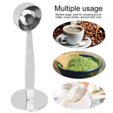 Dual purpose Stainless Steel Tamping Measuring Coffee Bean Powder Spoon Scoop