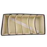 Portable Foldable Durable Divider Storage Box Case Container for Bra Underwear Sock(6 Grids) In Australia - Darrahopens