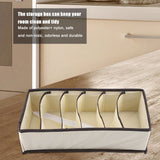 Portable Foldable Durable Divider Storage Box Case Container for Bra Underwear Sock(6 Grids)