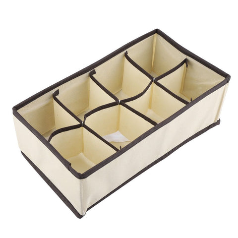 Portable Foldable Durable Divider Storage Box Case Container for Bra Underwear Sock(8 Grids) In Australia - Darrahopens