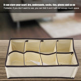 Portable Foldable Durable Divider Storage Box Case Container for Bra Underwear Sock(8 Grids) In Australia - Darrahopens