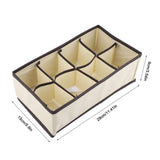 Portable Foldable Durable Divider Storage Box Case Container for Bra Underwear Sock(8 Grids)