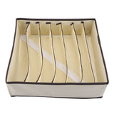 Portable Foldable Durable Divider Storage Box Case Container for Bra Underwear Sock(7 Grids)