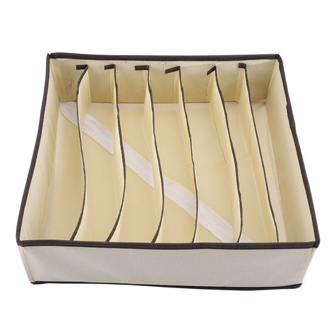 Portable Foldable Durable Divider Storage Box Case Container for Bra Underwear Sock(7 Grids)