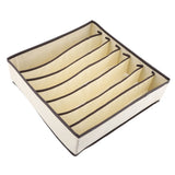 Portable Foldable Durable Divider Storage Box Case Container for Bra Underwear Sock(7 Grids)