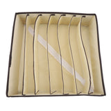 Portable Foldable Durable Divider Storage Box Case Container for Bra Underwear Sock(7 Grids)