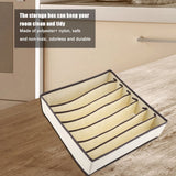 Portable Foldable Durable Divider Storage Box Case Container for Bra Underwear Sock(7 Grids)