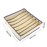 Portable Foldable Durable Divider Storage Box Case Container for Bra Underwear Sock(7 Grids)