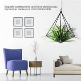 Freestanding Hanging Geometric Plant Stand Flower Hanger Moss Fern Plant Decor (Black) In Australia - Darrahopens