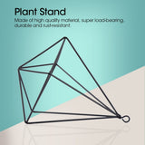 Freestanding Hanging Geometric Plant Stand Flower Hanger Moss Fern Plant Decor (Black) In Australia - Darrahopens