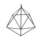 Freestanding Hanging Geometric Plant Stand Flower Hanger Moss Fern Plant Decor (Black)