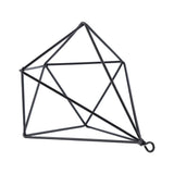 Freestanding Hanging Geometric Plant Stand Flower Hanger Moss Fern Plant Decor (Black)