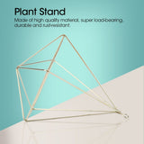 Freestanding Hanging Geometric Plant Stand Flower Hanger Moss Fern Plant Decor (Imitated Gold)