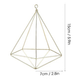 Freestanding Hanging Geometric Plant Stand Flower Hanger Moss Fern Plant Decor (Imitated Gold)