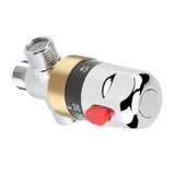 G1/2in Bathtub Thermostatic Mixing Valve Water Temperature Pipe Basin Thermostat Control