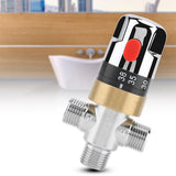 G1/2in Bathtub Thermostatic Mixing Valve Water Temperature Pipe Basin Thermostat Control
