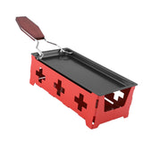 Portable NOn Stick Cheese Raclette Rotaster Baking Tray Stove Set Home Kitchen Grilling Tool
