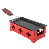 Portable NOn Stick Cheese Raclette Rotaster Baking Tray Stove Set Home Kitchen Grilling Tool