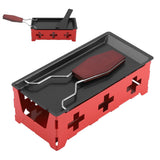 Portable NOn Stick Cheese Raclette Rotaster Baking Tray Stove Set Home Kitchen Grilling Tool