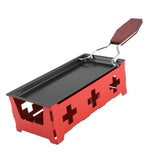 Portable NOn Stick Cheese Raclette Rotaster Baking Tray Stove Set Home Kitchen Grilling Tool