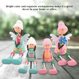 4PCS / Set Exquisite Miniature Dolls Ornament Decor Gift Home Office (Sisters)