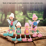 4PCS / Set Exquisite Miniature Dolls Ornament Decor Gift Home Office (Sisters)
