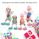 4PCS / Set Exquisite Miniature Dolls Ornament Decor Gift Home Office (Sisters)