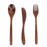 Japanese Style Reusable Bamboo Dinnerware Set Tableware Kit (Knife Fork Spoon Only) In Australia - Darrahopens