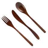 Japanese Style Reusable Bamboo Dinnerware Set Tableware Kit (Knife Fork Spoon Only)