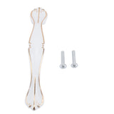 White Cabinet Closet Handles Cupboard Drawer Knobs Furniture Accessory (Hole Distance 9017-96)