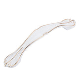 White Cabinet Closet Handles Cupboard Drawer Knobs Furniture Accessory (Hole Distance 9017-96)