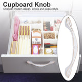 White Cabinet Closet Handles Cupboard Drawer Knobs Furniture Accessory (Hole Distance 9017-96)
