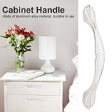 White Cabinet Closet Handles Cupboard Drawer Knobs Furniture Accessory (Hole Distance 9017-96)