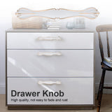 White Cabinet Closet Handles Cupboard Drawer Knobs Furniture Accessory (Hole Distance 9017-96)