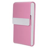 Fashionable Cigar Cigarette Case Tobacco Lighter Holder PU Leather Storage Box Rosy