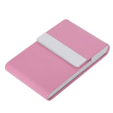Fashionable Cigar Cigarette Case Tobacco Lighter Holder PU Leather Storage Box Rosy