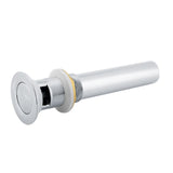 G1-1/4" Brass Bathroom Basin Sink Pop Up Drain Assembly with Overflow (Silver Chrome)