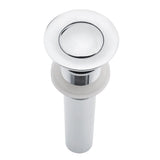 G1-1/4" Brass Bathroom Basin Sink Pop Up Drain Assembly with Overflow (Silver Chrome)